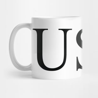 Text: USA (black) Mug